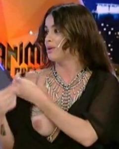 Vitto Saravia boob slip at TV show