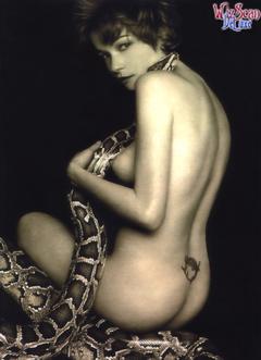 Stefania Rocca nude black-&-white photo