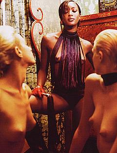 Naomi Campbell topless with other girls