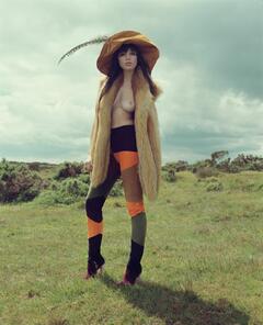 Daisy Lowe flashing her nude tit