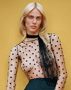 Aymeline Valade nude tits under see through top