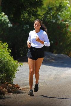 Shanina Shaik out jogging in Ibiza