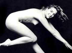 Claudia Gerini naked black-&-white photo
