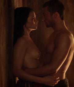 Katrina Law topless at Spartacus Blood and Sand