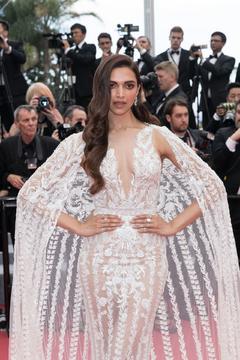 Indian actress Deepika Padukone in see through dress at Sorry Angel premiere at Cannes Film Festival