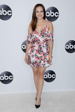 Hayley Orrantia leggy at ABC TCA Summer Press Tour in Beverly Hills