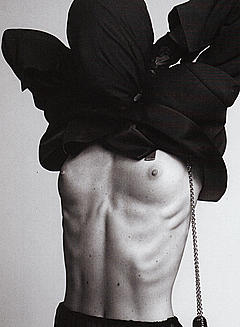 Natasha Vojnovic nude tits black-&-white photo