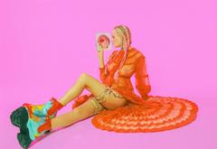 Julia Almendra braless in see through dress by Kendra Storm Rae