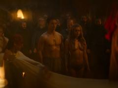 Jeanne Goursaud topless at Barbarians