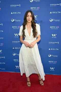 Chloe Bennet beautiful in white at the MPTF NextGen Annual Summer Party fundraiser in Los Angeles - June 2025