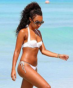 Leigh-Anne Pinnock in white bikini