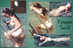 Yvonne Scio topless paparazzi collage