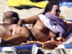 Camila Raznovich tanning topless paparazzi photo