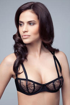 Hana Nitsche in see through lingerie bra