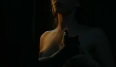 English actress Tamzin Merchant topless at Carnival Row