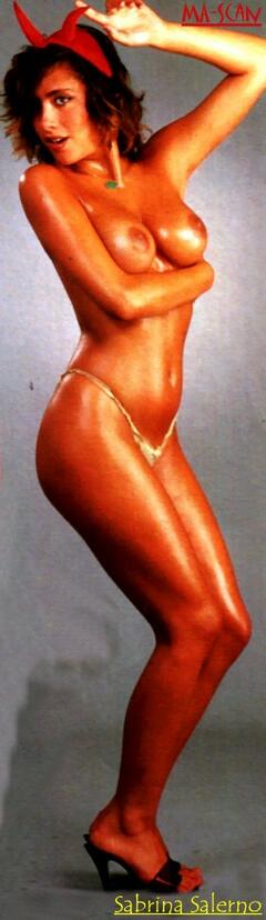 Sabrina Salerno posing topless