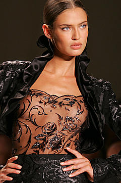 Bianca Balti see through runway photo