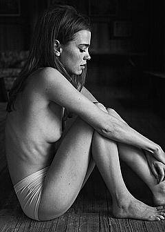 Rachel Ballinger sitting topless