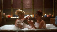 Busty russian singer and actress Anna Semenovich naked in a bathtub at Gitler Kaput
