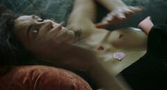 Nina Dobrev topless with pasties at Sick Girl