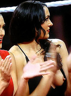 Brie Bella nipple titslip