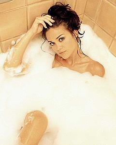 Susan Ward in a bathtub