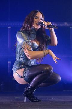 Jojo Levesque performing at a concert in Los Angeles