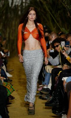 Gigi Hadid runway at Coperni Womenswear Spring-Summer 2022 show in Paris