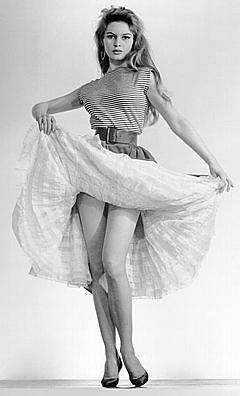 French actress Brigitte Bardot upskirt