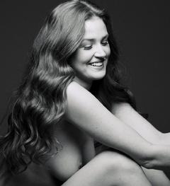 Maggie Geha naked black-&-white image