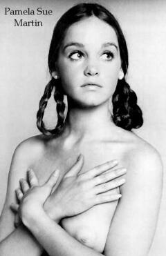 Pamela Sue Martin topless black-&-white image
