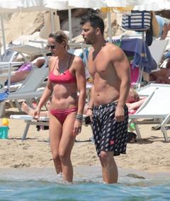 Federica Pellegrini Gold medalist at the 2008 Beijing Olympics the Italian swimmer was photographed for the first time on the beach with her boyfriend and trainer Matteo Giunta
