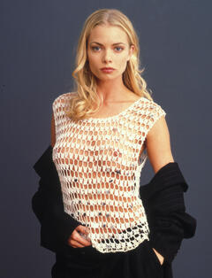 Jaime Pressly braless in see through top