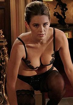 Keeley Hazell sexy cleavage in The Royals