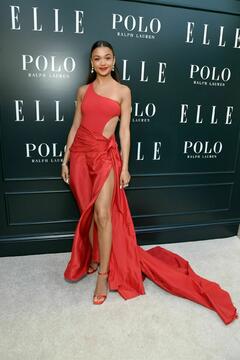 Madison Bailey sexy in red dress at Elle Hollywood Rising Stars event in Santa Monica - May 2023