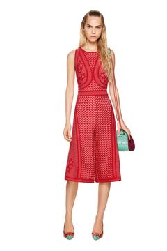 Line Brems in red dress