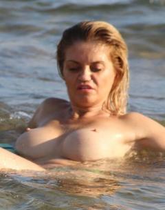 Danniella Westbrook topless in a water