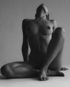 Rebecca Bagnol naked black-&-white image