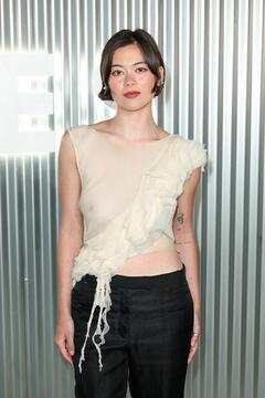 Nikki Rodriguez braless in sheer top attends Vanity Fair's The 2026 Vanities Party