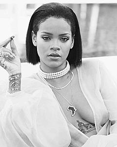 Rihanna smoking in see through dress