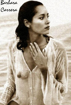 Barbara Carrera in wet see through blouse