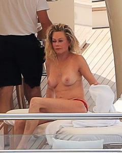 Melanie Griffith topless on a yacht in Ibiza