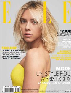 Scarlett Johansson in yellow dress for Elle France - November 2019