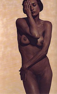Demi Moore posing fully nude