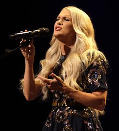 Carrie Underwood performing at the Grand Ole Opry in Nashville