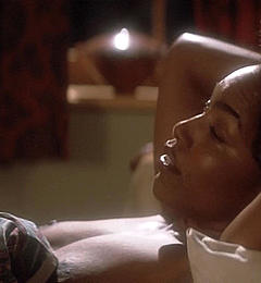 Black actress Angela Bassett topless in City of Hope