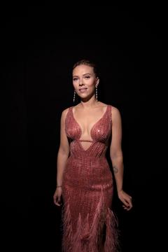 Scarlett Johansson in tight dress for 2020 BAFTA Portraits