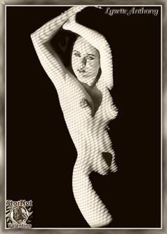 Lysette Anthony nude black-&-white image