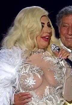 Lady Gaga  see through at Hollywood Bowl