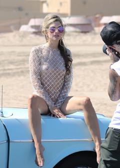 Rachel McCord in see through swimsuit